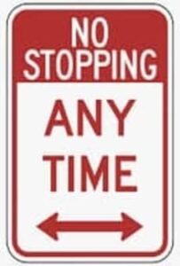 a-no-stopping-sign-means