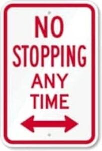 no stopping sign